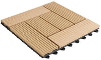 Floordirekt - Wpc-terrassenfliese Classic Teak 30 X 30 Cm