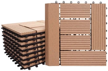 MCW Sarthe mit Abschluss Holzoptik 11xJe 30x30cm Premium Teak Versetzt