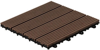 Home Deluxe Klickfliesen WPC Bavaro 30x30cm 6 m² Dunkelbraun