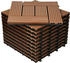 ECD Germany 55er Set WPC Balkonfliese Mosaik 30x30cm 5m²