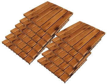 Linder Exclusiv 11x 30x30 cm Akazienfliese Stecksystem