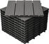 ECD Germany WPC Balkonfliese Fliesen Anthrazit 1m²