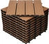 ECD Germany 44x WPC Balkonfliese Fliesen 30x30cm Hellbraun 4m²
