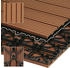 ECD Germany 44x WPC Balkonfliese Fliesen 30x30cm Hellbraun 4m²