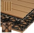 ECD Germany WPC Balkonfliese Fliesen Holz 30x30 cm Teak