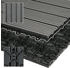 ECD Germany 55x WPC Balkonfliese Fliesen 30x30cm Anthrazit 5m²