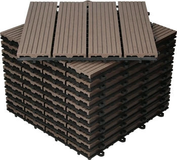ECD Germany 55x WPC Balkonfliese Fliesen 30x30cm 5m²