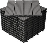 Ecd Germany - Wpc Terrassenfliesen 30x30 Cm/33 Fliesen=3m2, Anthrazit, Geriffelt,