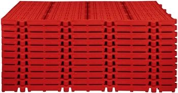 Fixkraft Kunststoff Terrassenfliese mit Klicksystem, rot