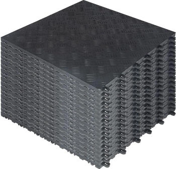 Nisorpa PVC Garagenbodenfliesen 40x40cm schwarz (20 Stk.)