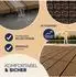 Deuba 66x interlocking composite wood garden slabs