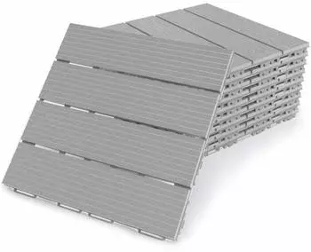 Fortena Klickfliesen in Holzoptik grau 8er-Set 30 x 30 cm