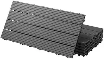ECD Germany Terrassenfliesen 60x30cm (24er Set) anthrazit