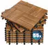 Casaria Interlocking acacia wood decking boards, 30 x 30 cm