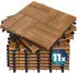 Casaria Interlocking acacia wood decking boards, 30 x 30 cm