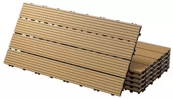 ECD Germany Terrassenfliesen 60x30cm (24er Set) teak