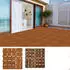 Casaria Interlocking acacia wood decking boards, 30 x 30 cm 44 pieces