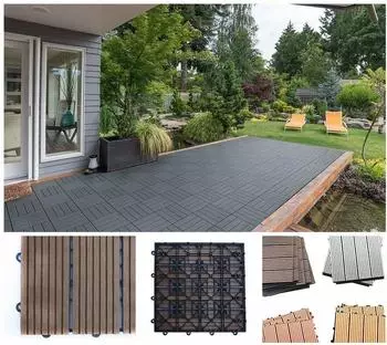 Home Deluxe WPC-Fliesen 30 x 30 cm Teak (11 Stück)