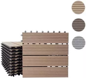 Mendler Rhone teak linear 30 x 30 cm (11 Stück)