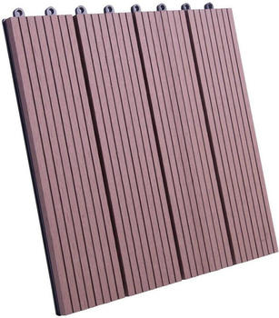 Woltu WPC Fliese 30 x 30 cm braun (11 St&uuml;ck)