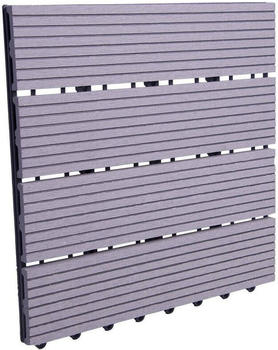 Woltu GmbH Woltu WPC Fliese 30 x 30 cm hellgrau (11 St&uuml;ck)