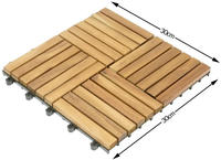 Casaria&reg; Holzfliesen Fsc&reg;-zertifiziertes Akazien- Eukalyptusholz 30x30cm...