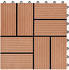 vidaXL WPC Muster 3 30 x 30 cm teakholzfarbe (22 Stück)