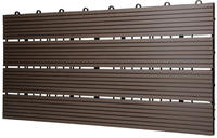Ecd Germany Wpc Terrassenfliesen 60x30 Cm/18 St&uuml;ck=3m2, Dunkelbraun, Geriffelt,