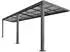 Juskys Terrassendach Jakarta mit Polycarbonatplatten 4x3 Grau