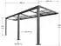 Juskys Terrassendach Jakarta mit Polycarbonatplatten 4x3 Grau