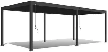 Weide Deluxe Pergola Pavillon 720 x 255 x 360 cm Aluminium Anthrazit (004304001001)