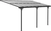 WESTMANN Terrassendach "Bruce" Rahmen aus pulverbeschichtetem Aluminium, schwarz