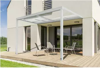Home Deluxe Terrassenüberdachung 390 x 295 cm weiß – Hochwertige Materialien und durchdachtes Design