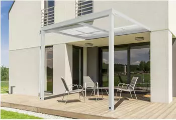 Home Deluxe Terrassen&uuml;berdachung 290 x 295 x 233/272 cm wei&szlig;