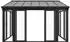 Juskys Wintergarten mit Polycarbonat-Verglasung 12 m² Aluminium grau
