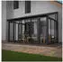 Juskys Wintergarten mit Polycarbonat-Verglasung 12 m² Aluminium grau
