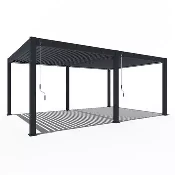 Weide Deluxe Plus 600x255x400 cm Pavillon freistehend Aluminium anthrazit