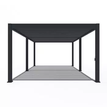 Weide Deluxe Plus 600x255x400 cm Pavillon freistehend Aluminium anthrazit – Weide Deluxe Plus 600x255x400 cm Pavillon freistehend Aluminium anthrazit: Eleganz und Funktionalität