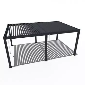 Weide Deluxe Plus 600x255x400 cm Pavillon freistehend Aluminium anthrazit – Robuste Konstruktion und Wetterfestigkeit