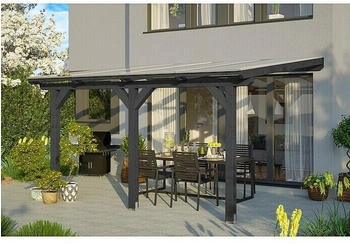 Skan Holz Bormio 434 x 350 cm Anthrazit Polycarbonat-Doppelstegplatten Klar