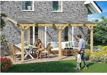 Skan Holz Bormio 541 x 400 cm Natur Polycarbonat-Doppelstegplatten Klar