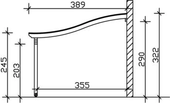 Skan Holz Verona o. Mittelpfosten Breite 648 cm-648 x 389 cm - Gr. 4-anthrazit – Stilvolle Ästhetik trifft auf Funktionalität