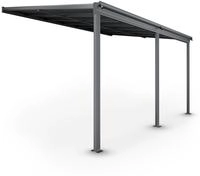 Juskys 21025, Juskys Terrassen&uuml;berdachung Borneo 4 x 3 m Dunkelgrau
