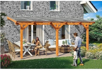 Skan Holz Bormio 541 x 300 cm Eiche hell Polycarbonat-Doppelstegplatten Klar