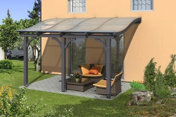 Skan Holz Venezia mit Mittelpfosten Breite 434 cm-434 x 289 cm-anthrazit