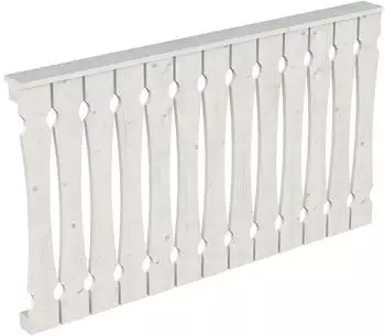Skan Holz Brüstungsgeländer Balkonschalung für Terrassenüberdachung weiß 170 x 96 cm (209903-11)