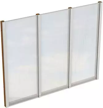 Skan Holz Seitenwand Polycarbonat freistehend Nussbaum (210510-03)