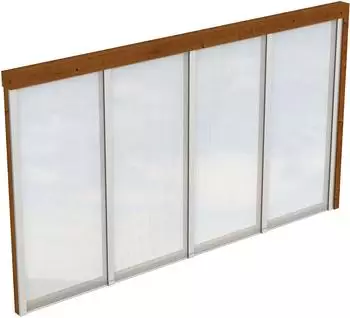 Skan Holz Polycarbonat-Seitenwand für Terrassenüberdachungen Wandanbau 355 x 200 cm Nussbaum (210572-03)