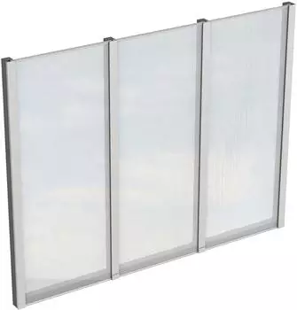 Skan Holz Seitenwand Polycarbonat freistehend Schiefergrau (210510-13)