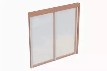 Skan Holz Seitenwand mit Polycarbonatplatten für Terrassenüberdachung Douglasie 205x200 cm (209675-00)